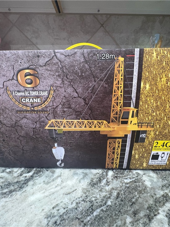 Other - Yellow RC Tower Crane Toy - 6 Channel
